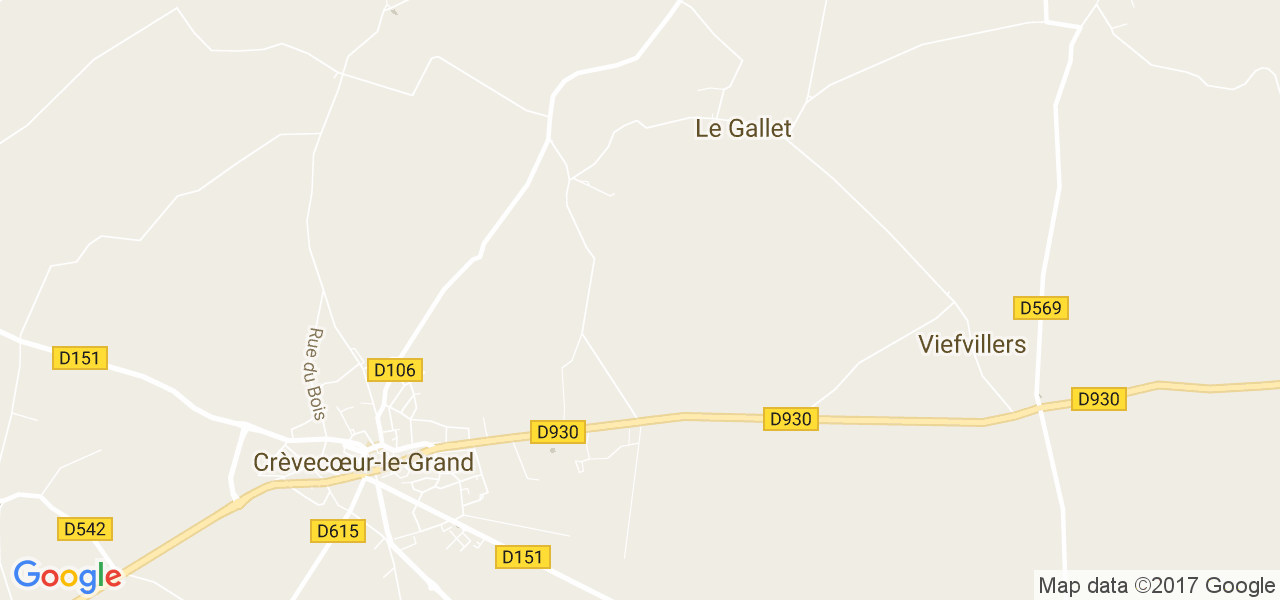 map de la ville de Le Gallet