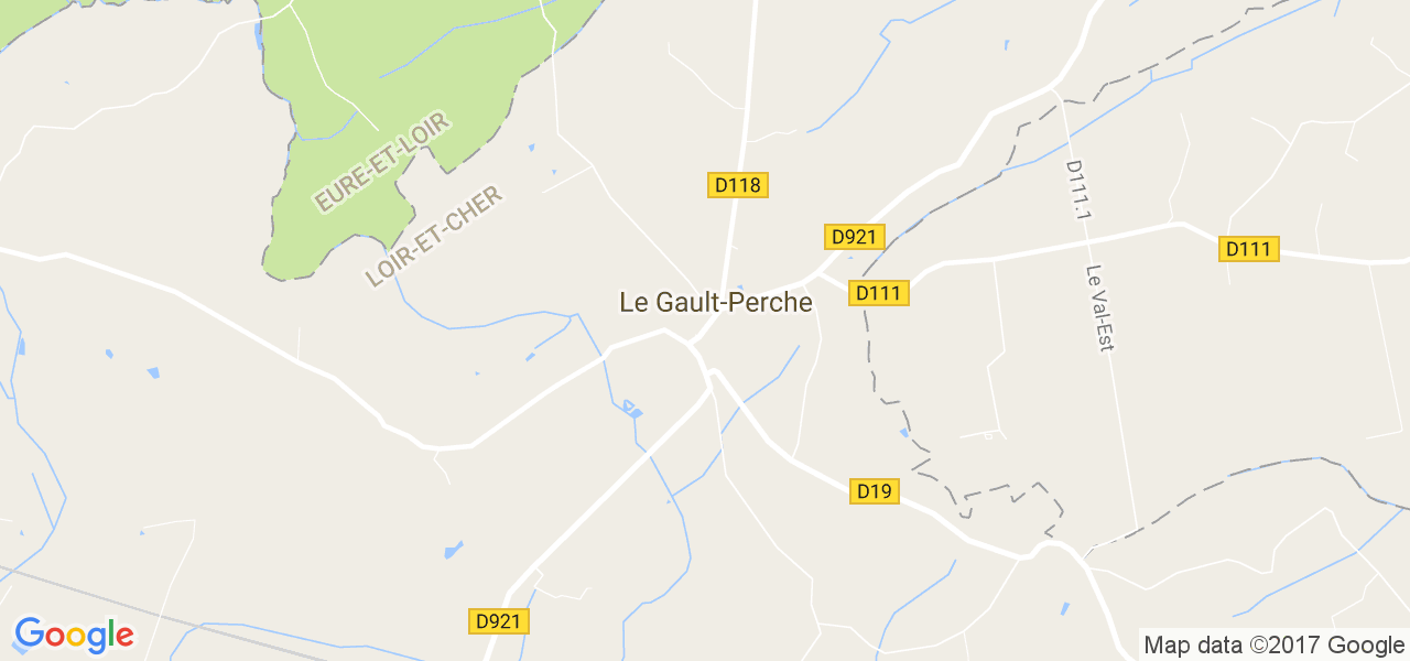 map de la ville de Le Gault-Perche