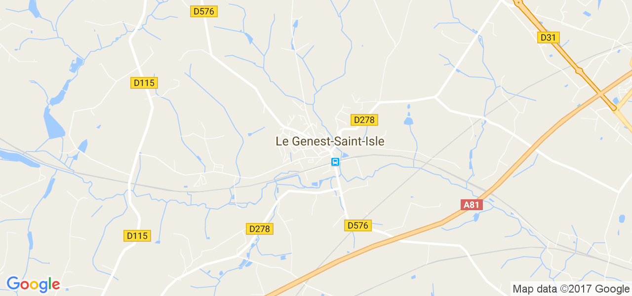 map de la ville de Le Genest-Saint-Isle