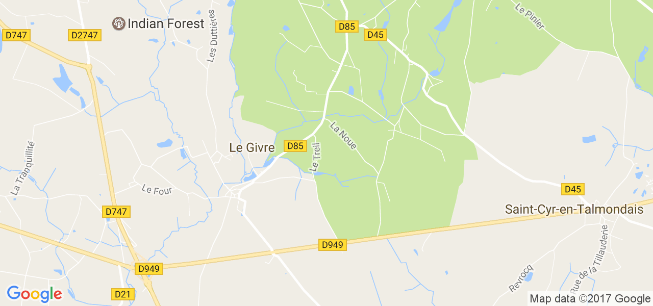 map de la ville de Le Givre