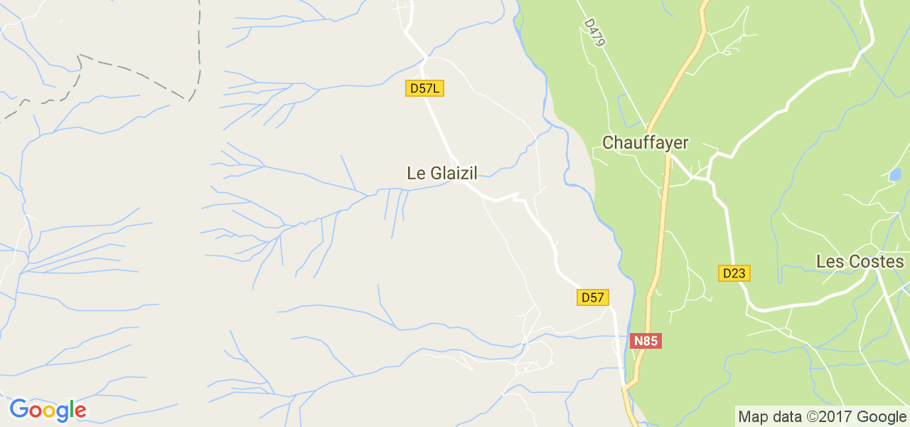 map de la ville de Le Glaizil