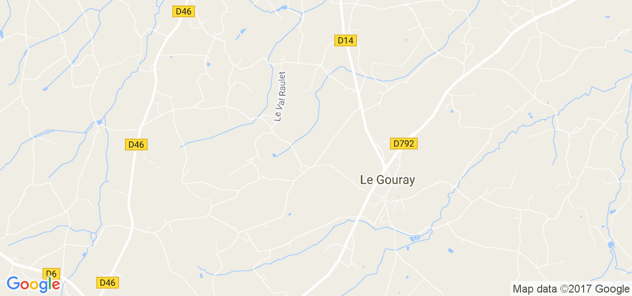 map de la ville de Le Gouray