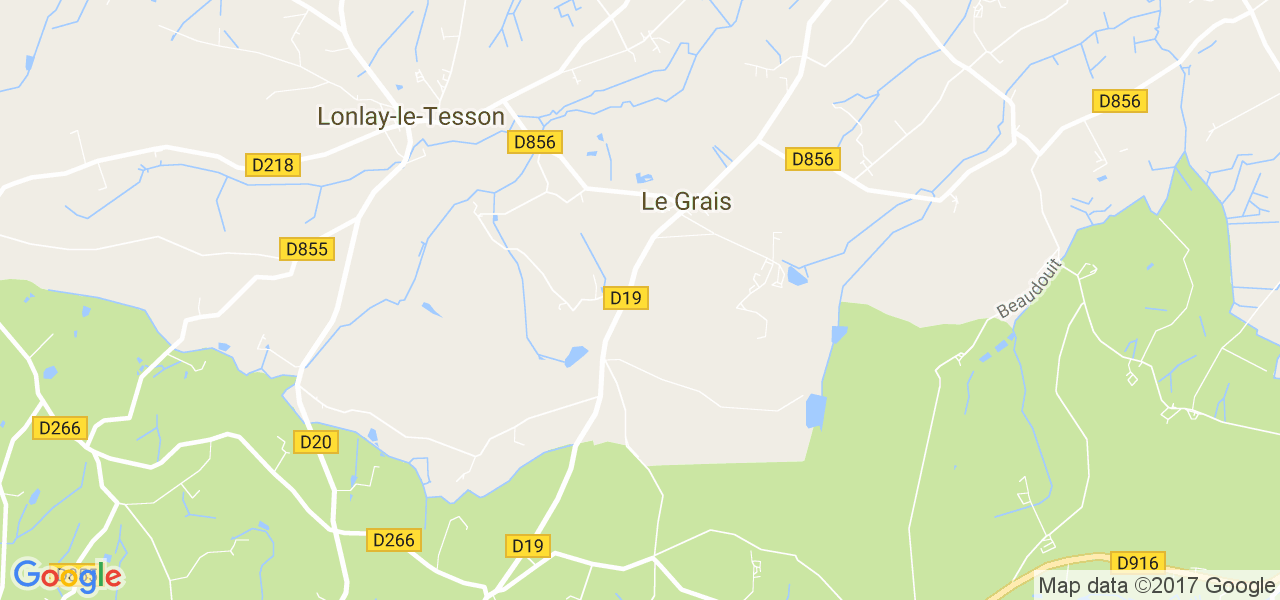 map de la ville de Le Grais