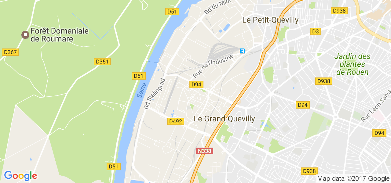 map de la ville de Le Grand-Quevilly