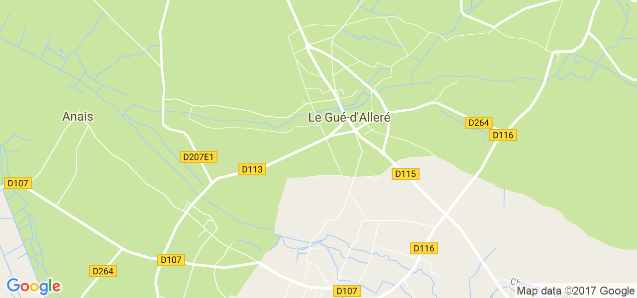 map de la ville de Le Gué-d'Alleré