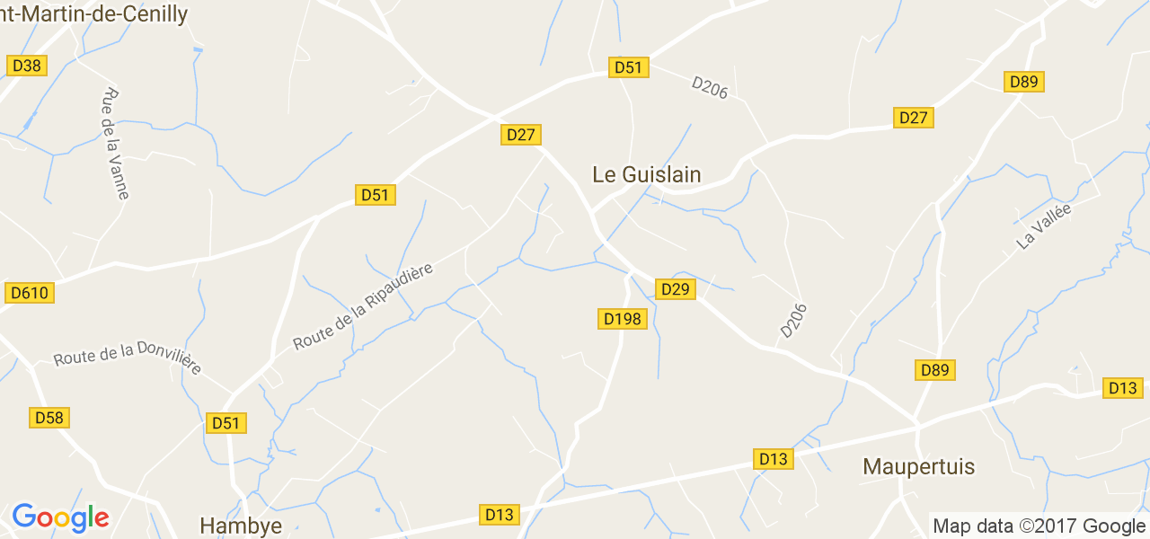 map de la ville de Le Guislain