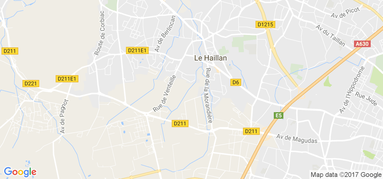 map de la ville de Le Haillan