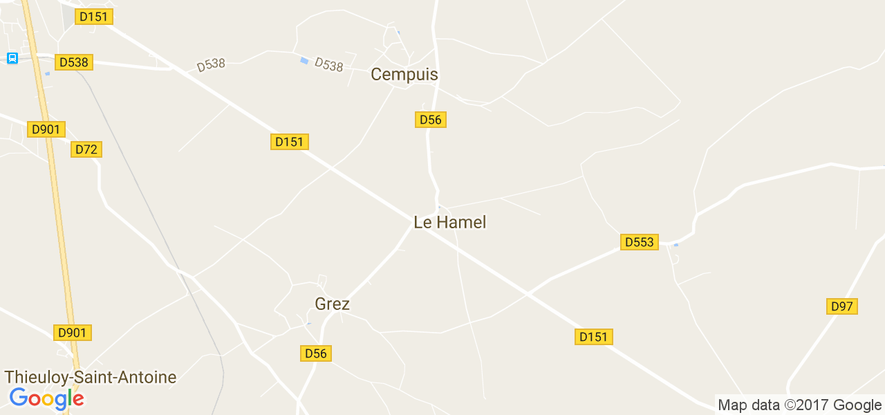 map de la ville de Le Hamel