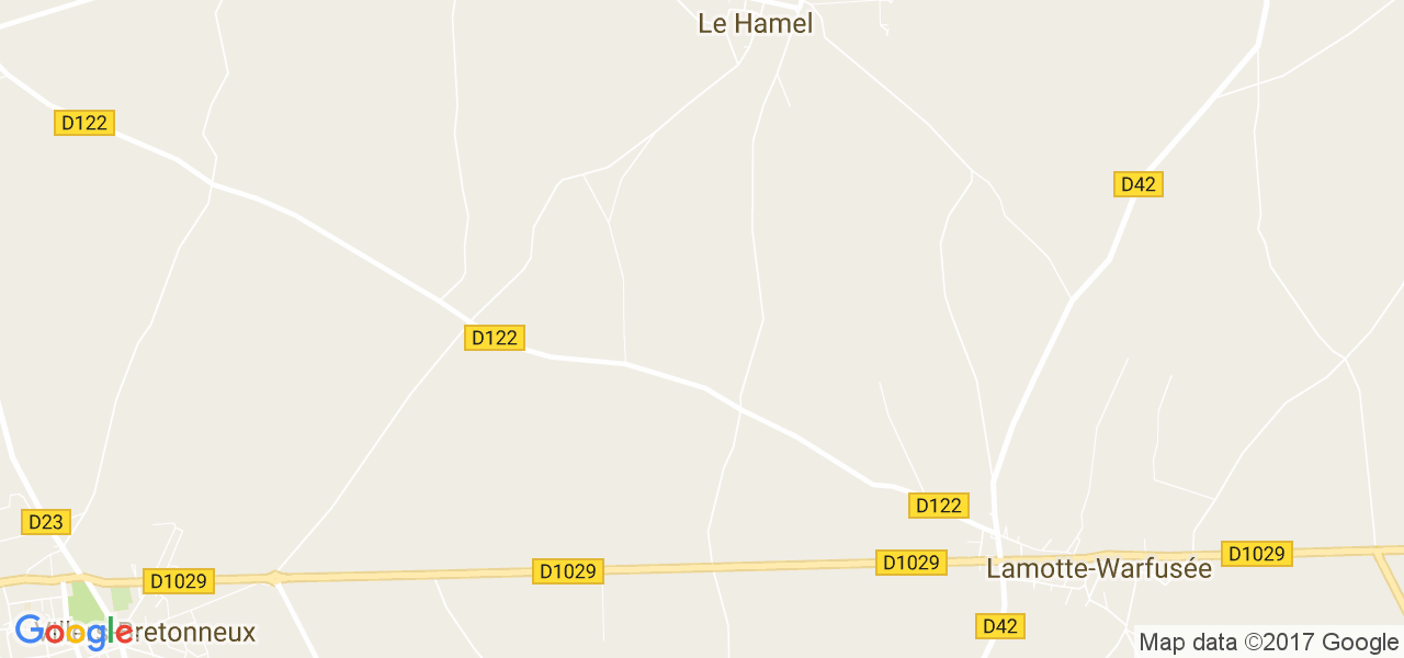 map de la ville de Le Hamel