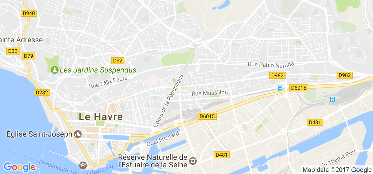 map de la ville de Le Havre