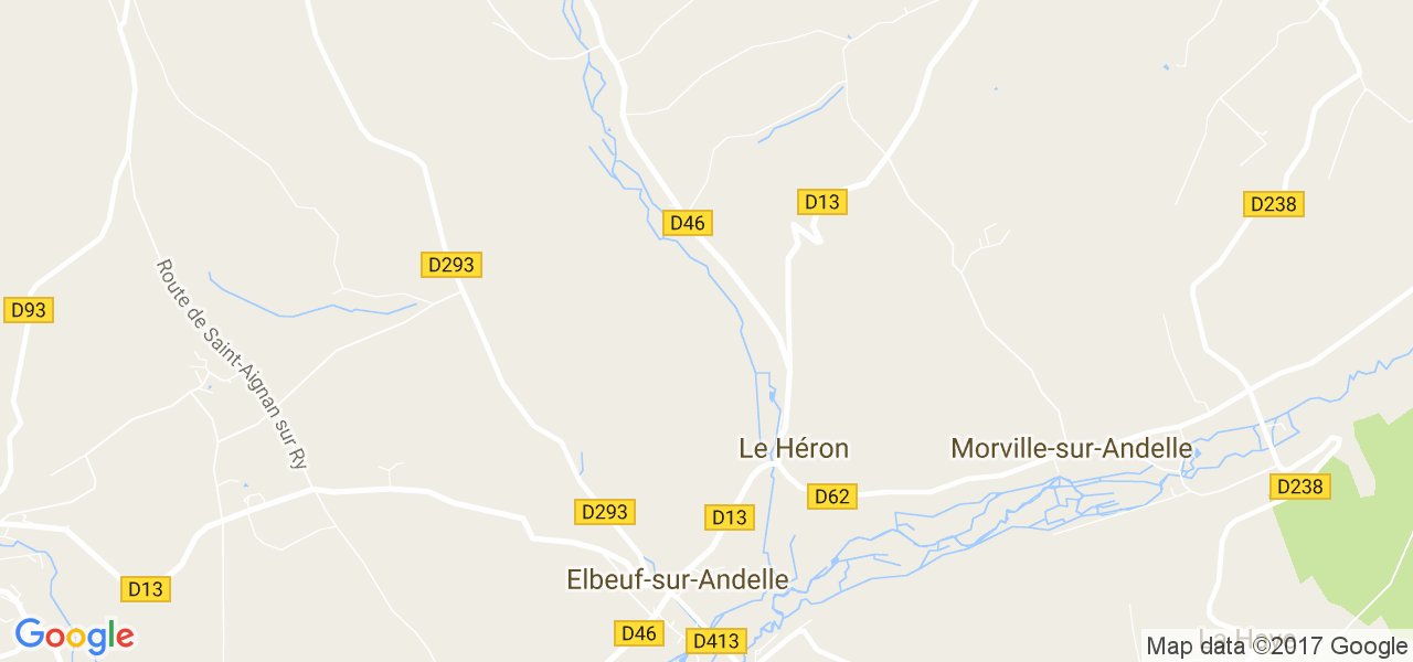 map de la ville de Le Héron