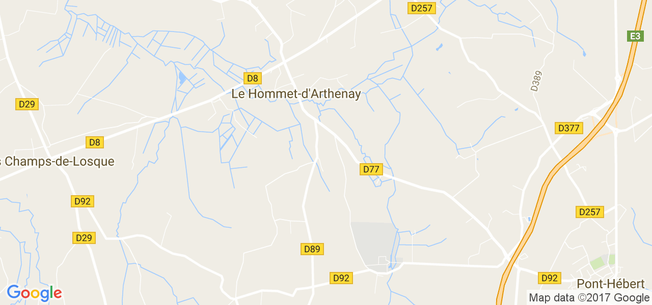 map de la ville de Le Hommet-d'Arthenay