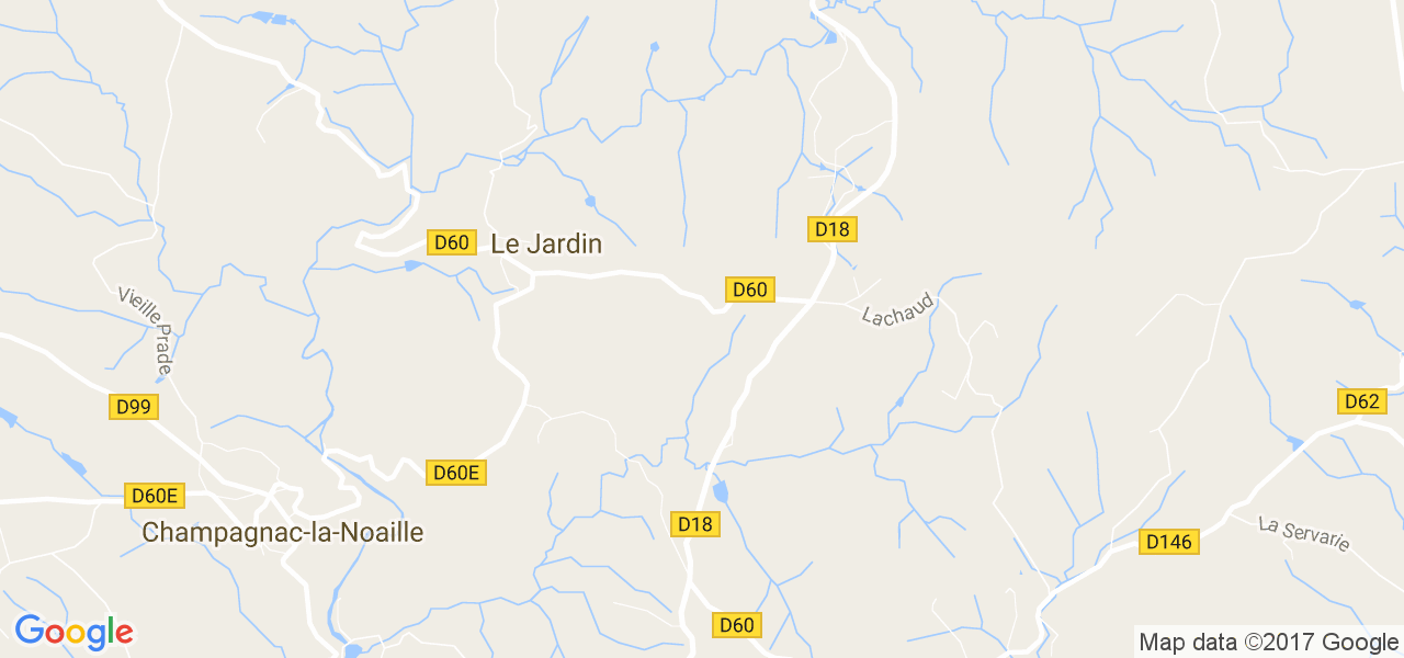 map de la ville de Le Jardin