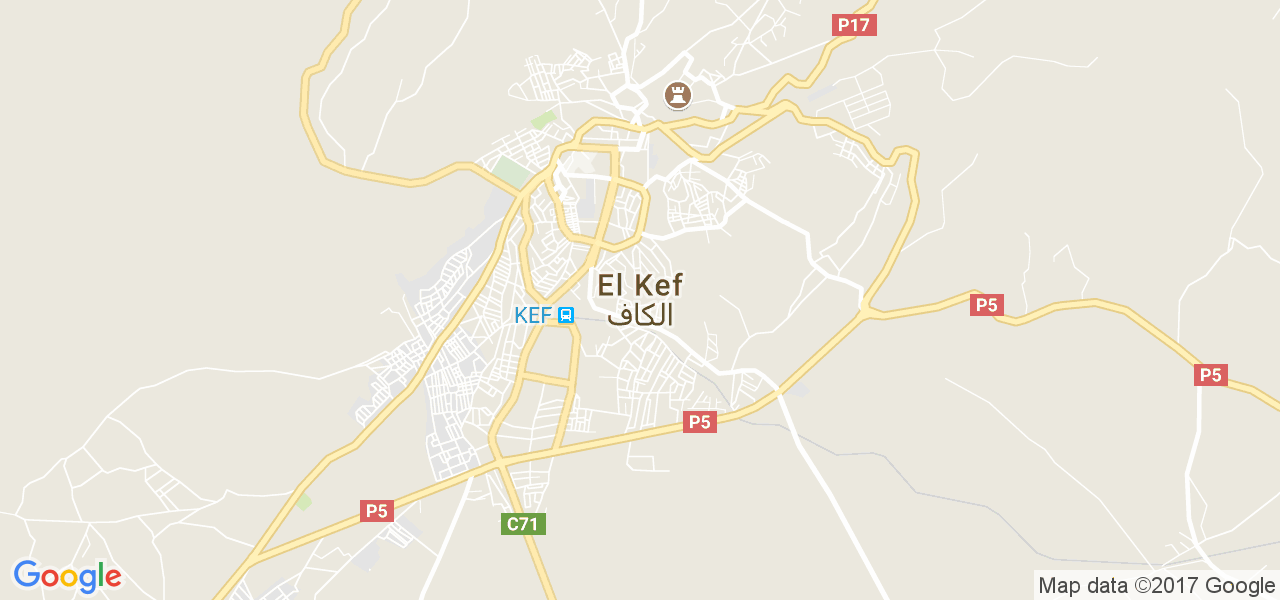 map de la ville de Le Kef