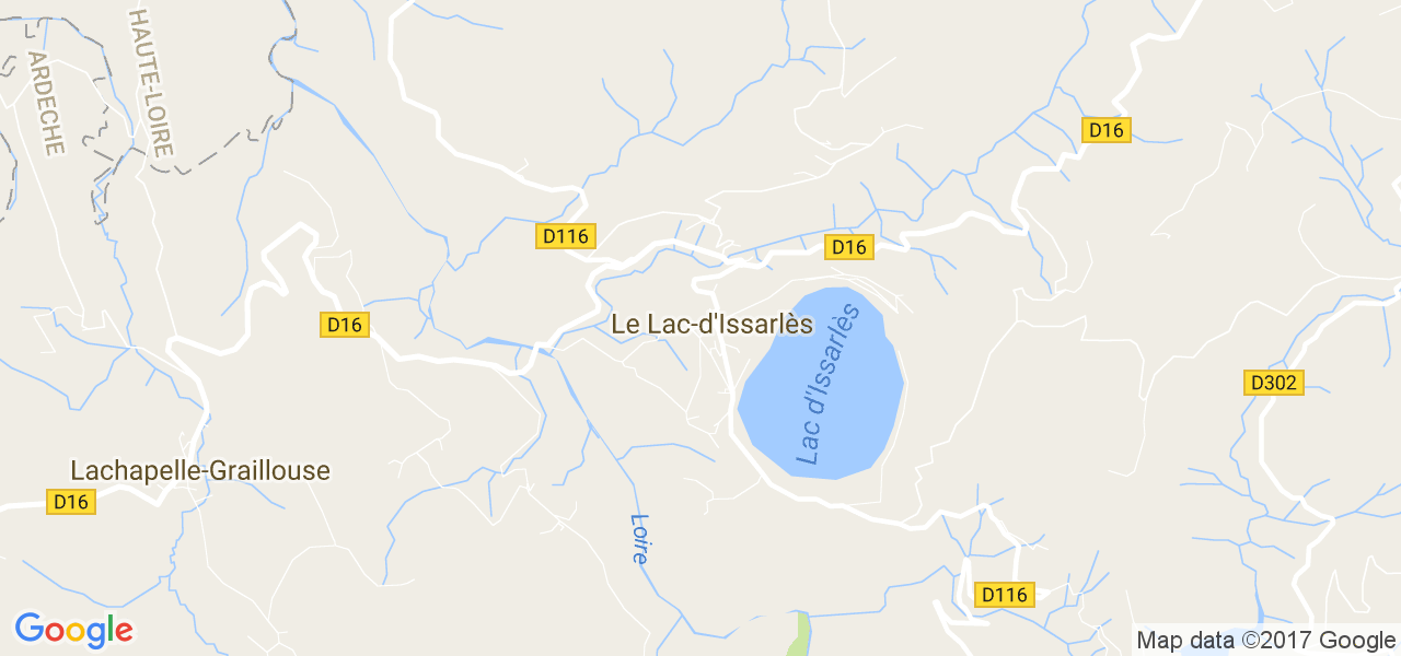 map de la ville de Le Lac-d'Issarlès