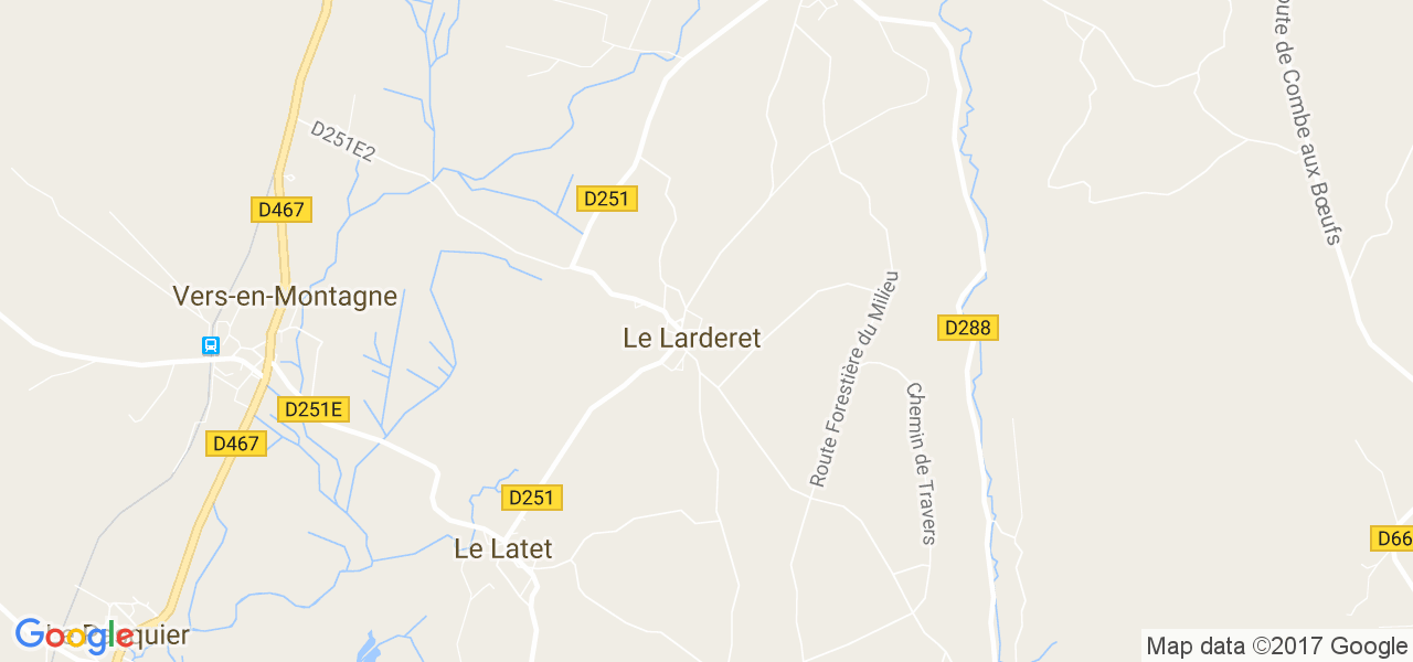 map de la ville de Le Larderet