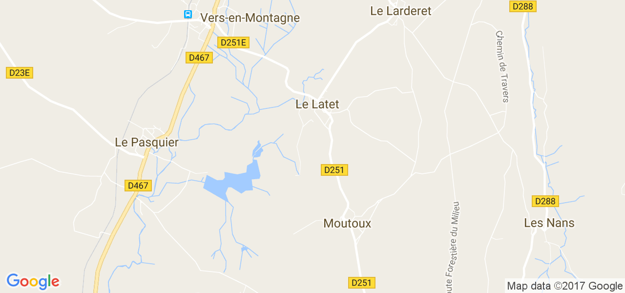 map de la ville de Le Latet