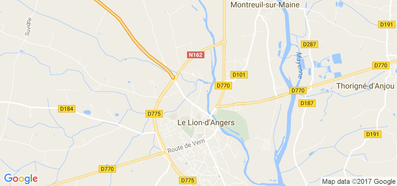 map de la ville de Le Lion-d'Angers