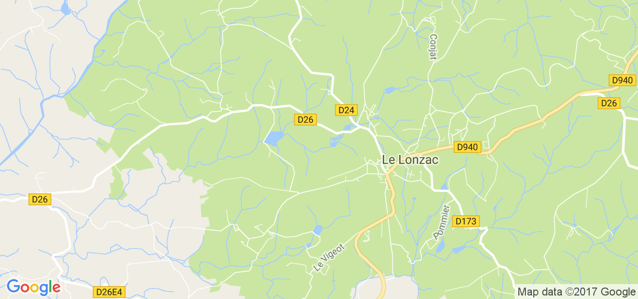 map de la ville de Le Lonzac