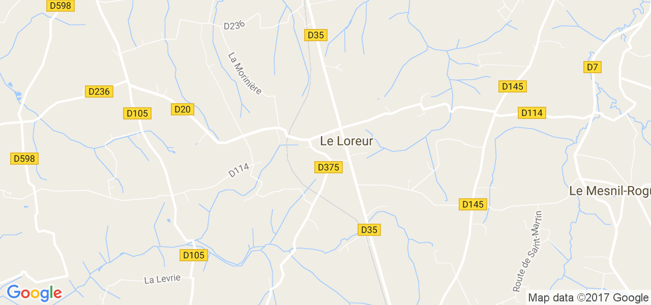 map de la ville de Le Loreur