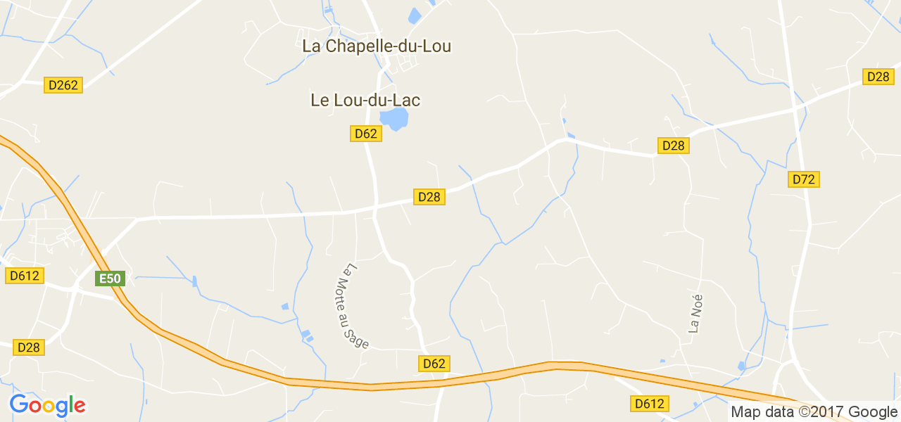 map de la ville de Le Lou-du-Lac