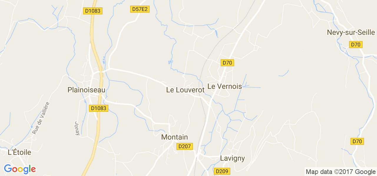 map de la ville de Le Louverot