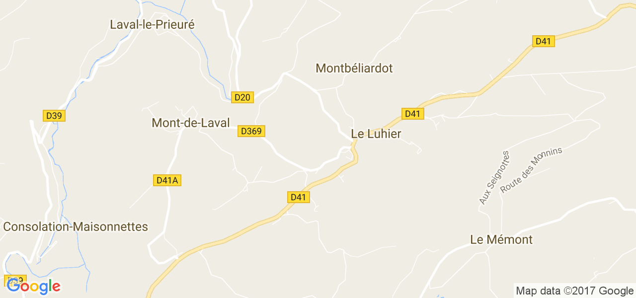 map de la ville de Le Luhier