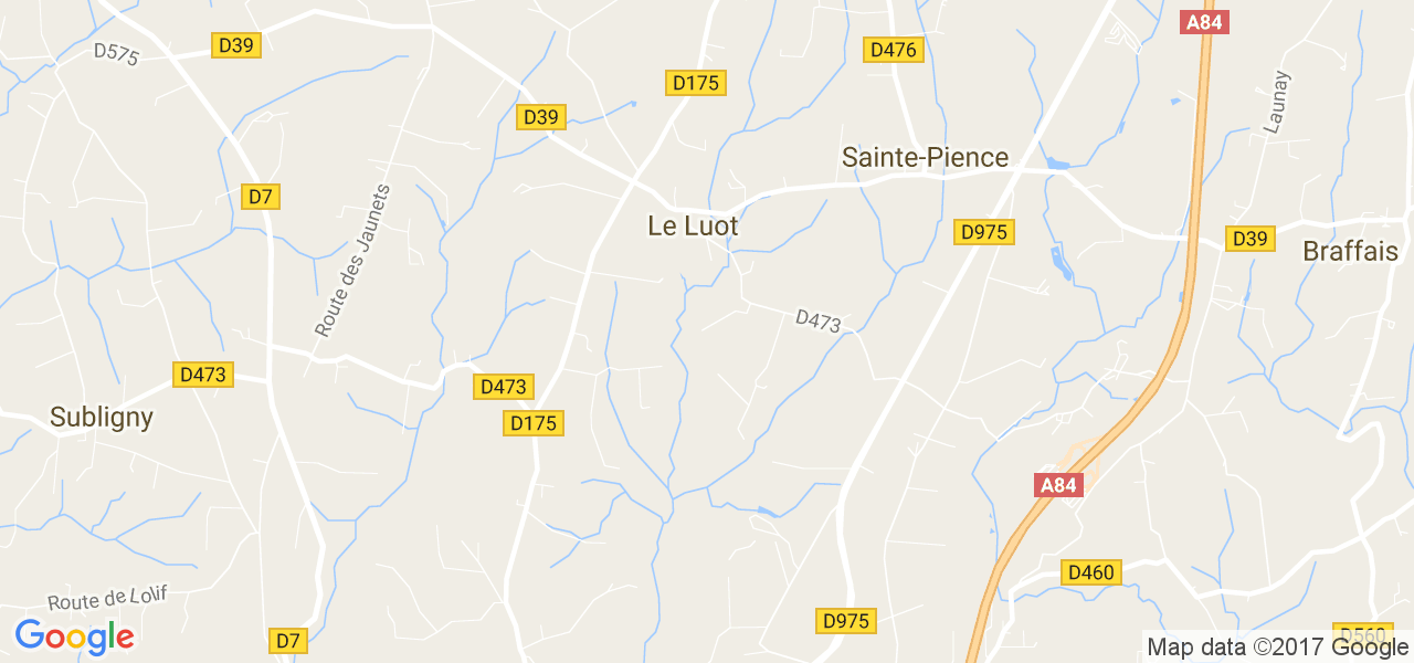 map de la ville de Le Luot