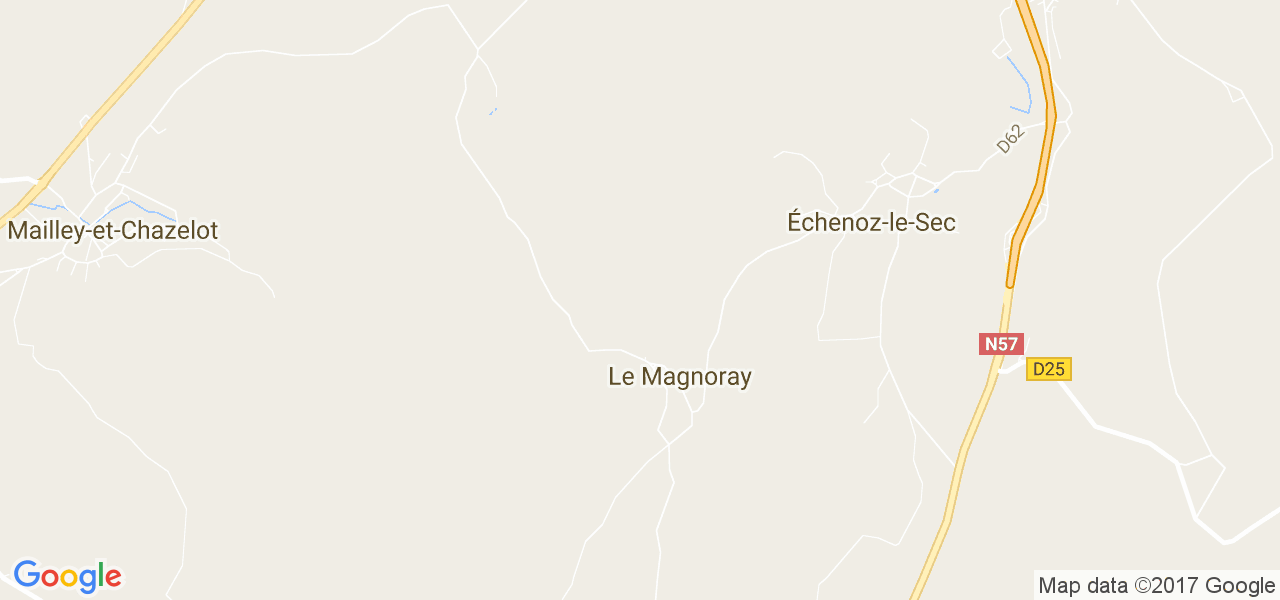 map de la ville de Le Magnoray