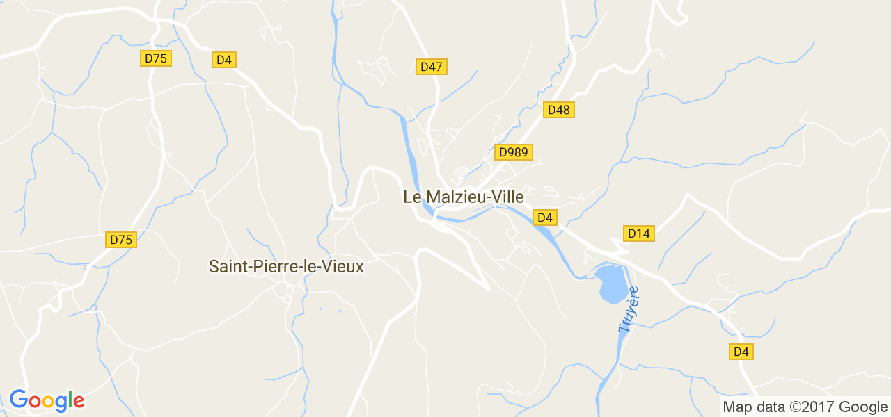 map de la ville de Le Malzieu-Forain