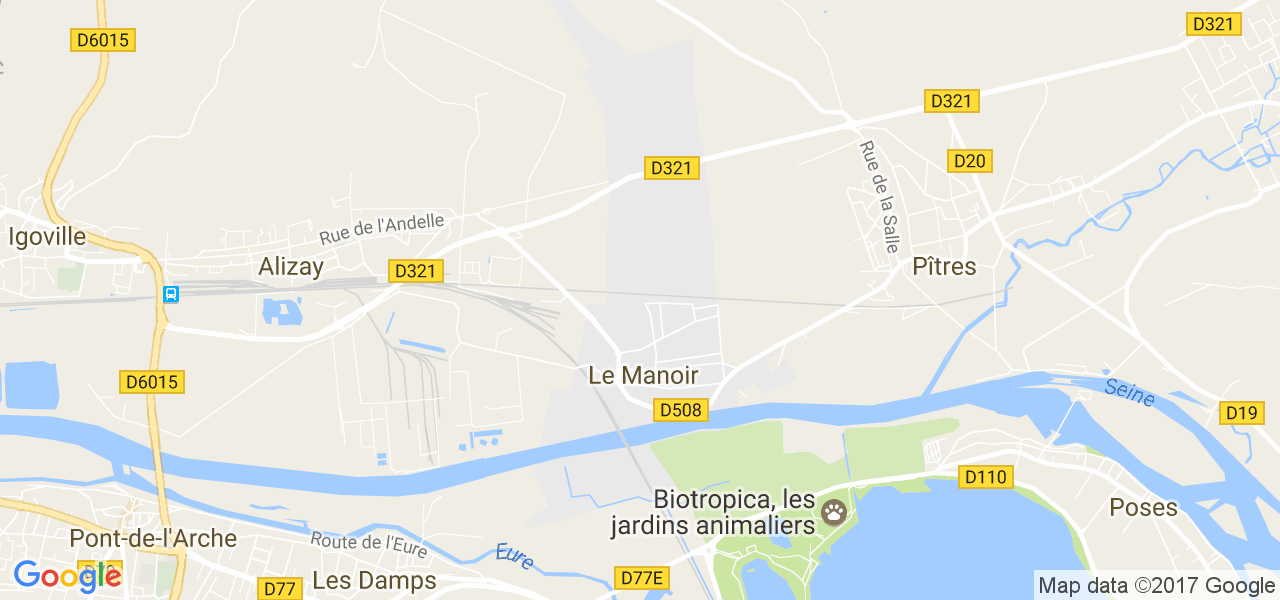 map de la ville de Le Manoir