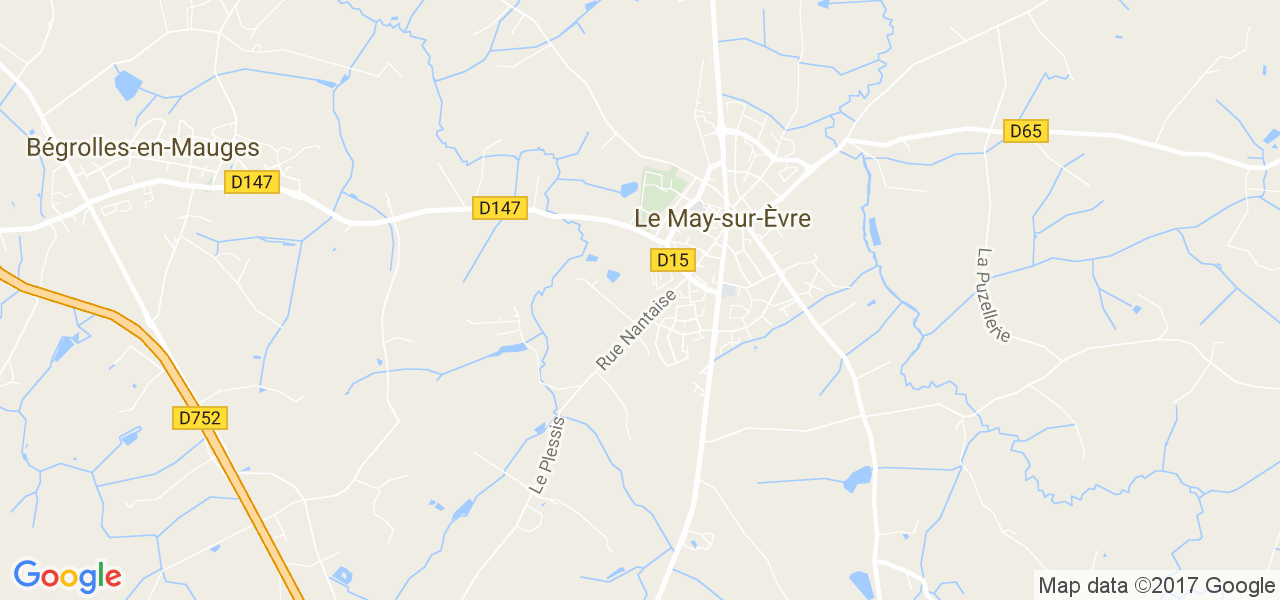 map de la ville de Le May-sur-Èvre