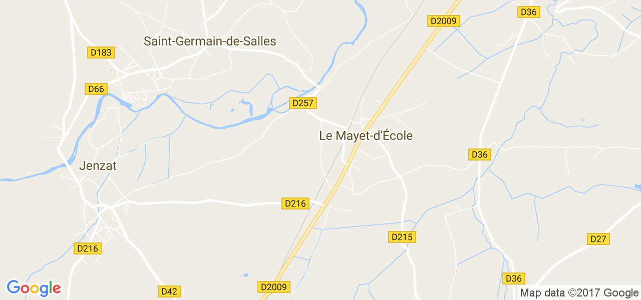 map de la ville de Le Mayet-d'École