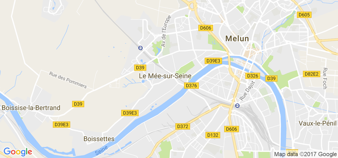 map de la ville de Le Mée-sur-Seine