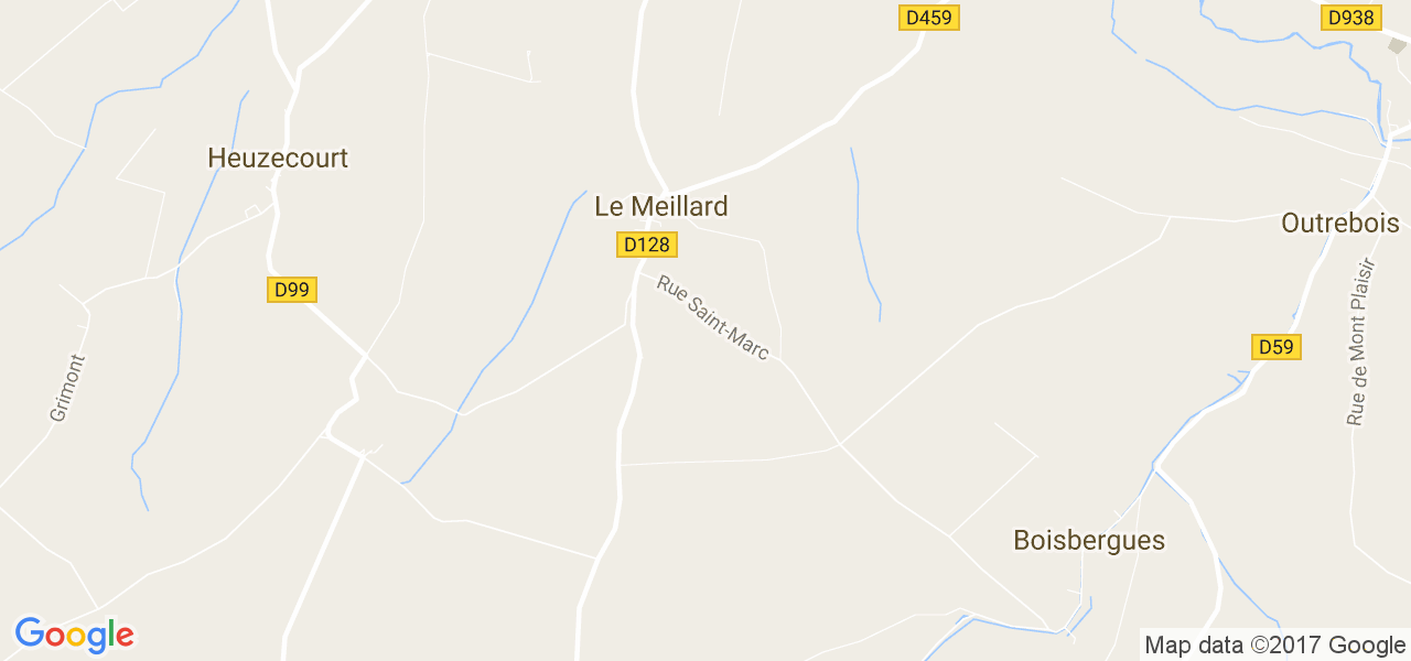 map de la ville de Le Meillard