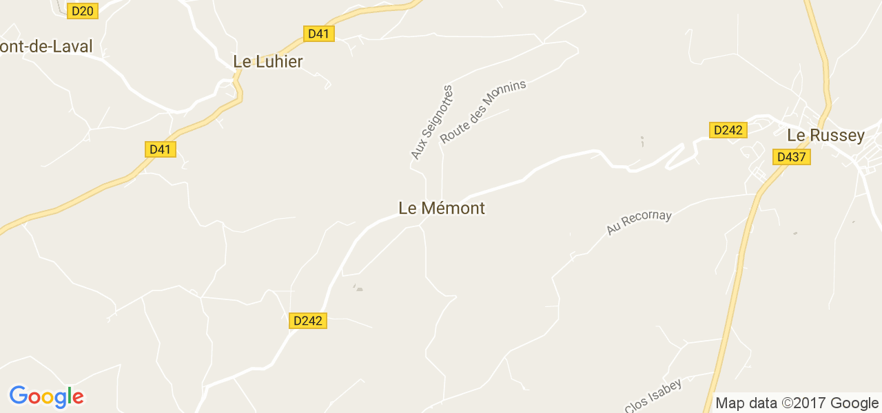 map de la ville de Le Mémont