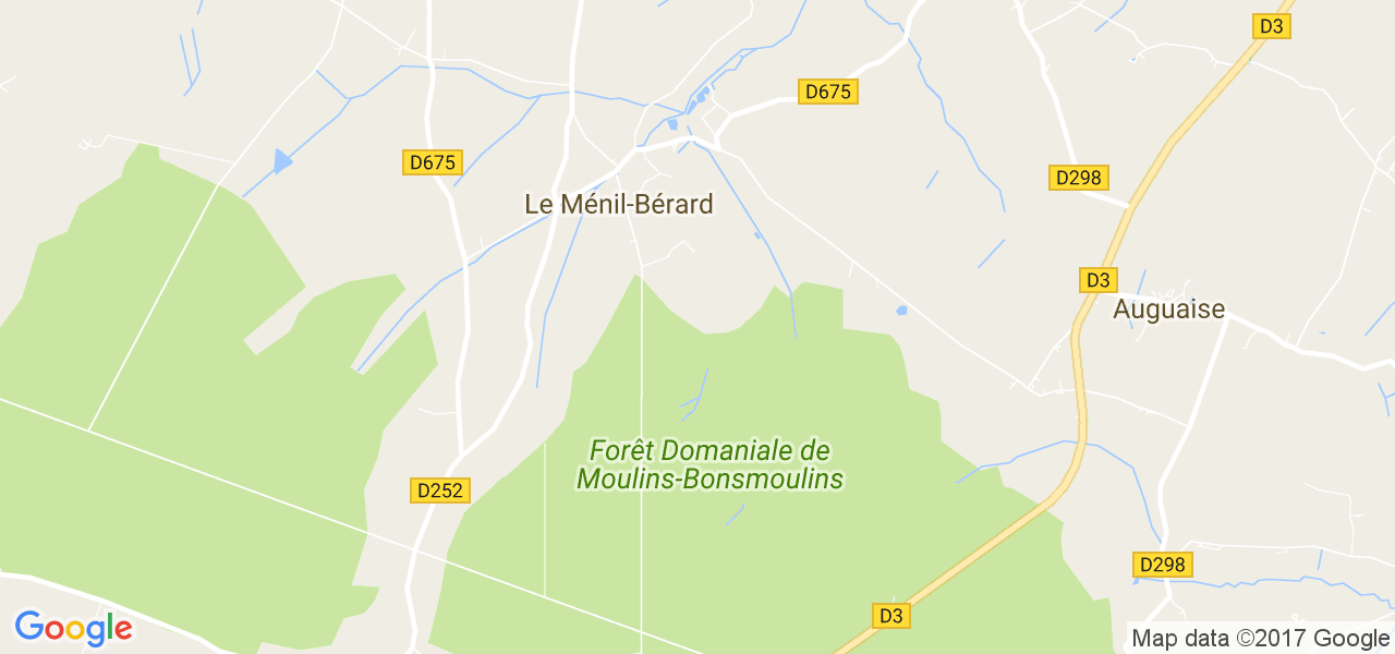 map de la ville de Le Ménil-Bérard