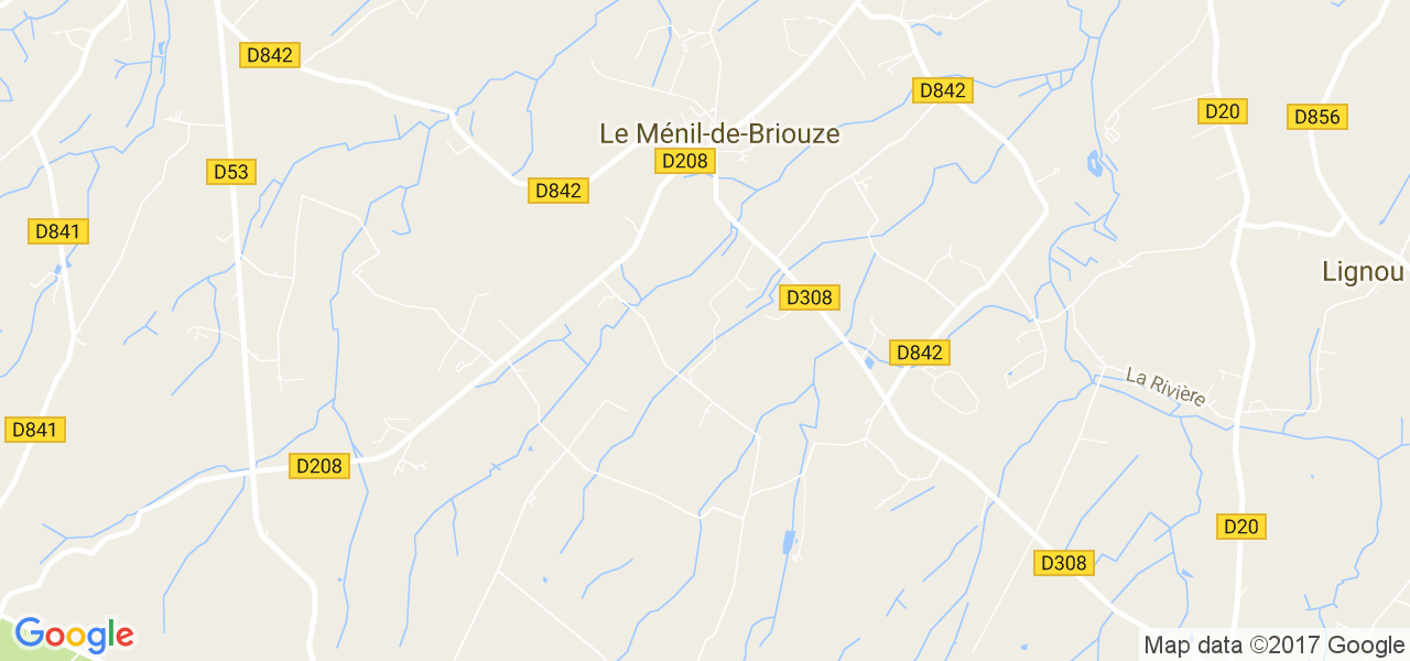 map de la ville de Le Ménil-de-Briouze