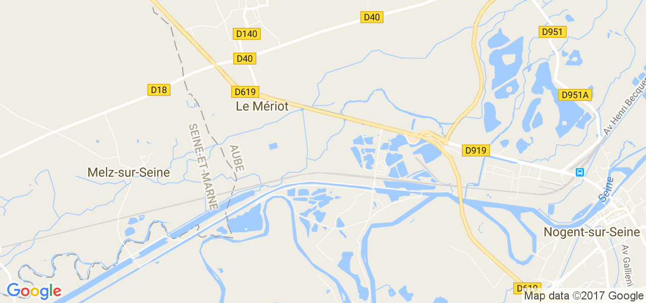 map de la ville de Le Mériot