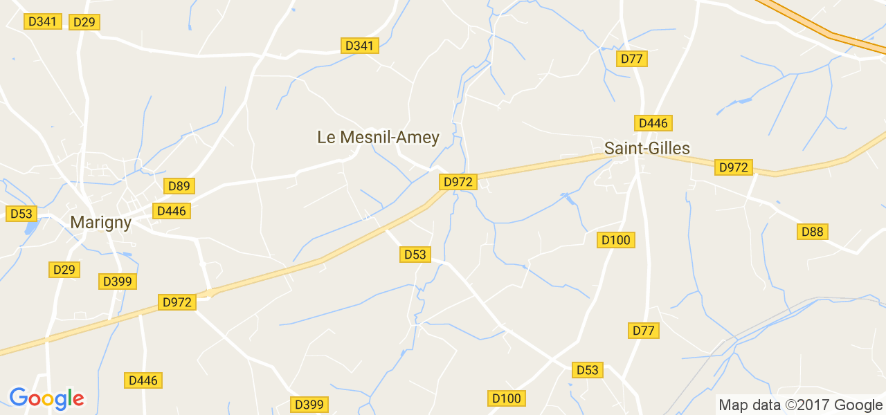 map de la ville de Le Mesnil-Amey