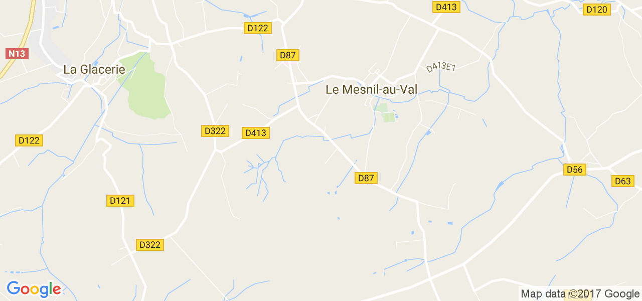 map de la ville de Le Mesnil-au-Val