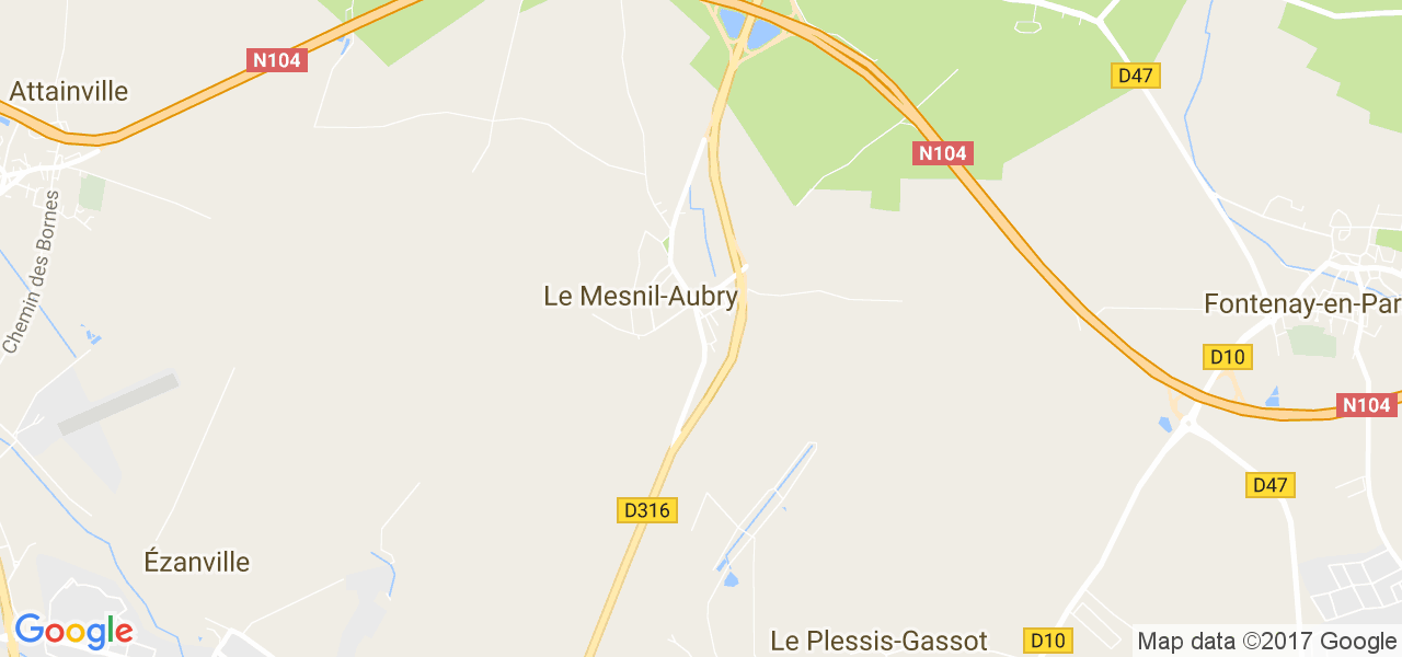 map de la ville de Le Mesnil-Aubry