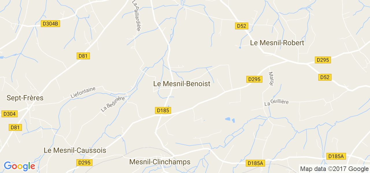 map de la ville de Le Mesnil-Benoist