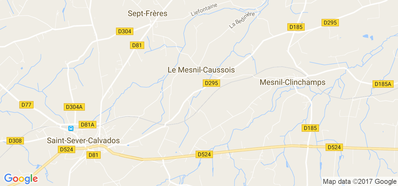 map de la ville de Le Mesnil-Caussois