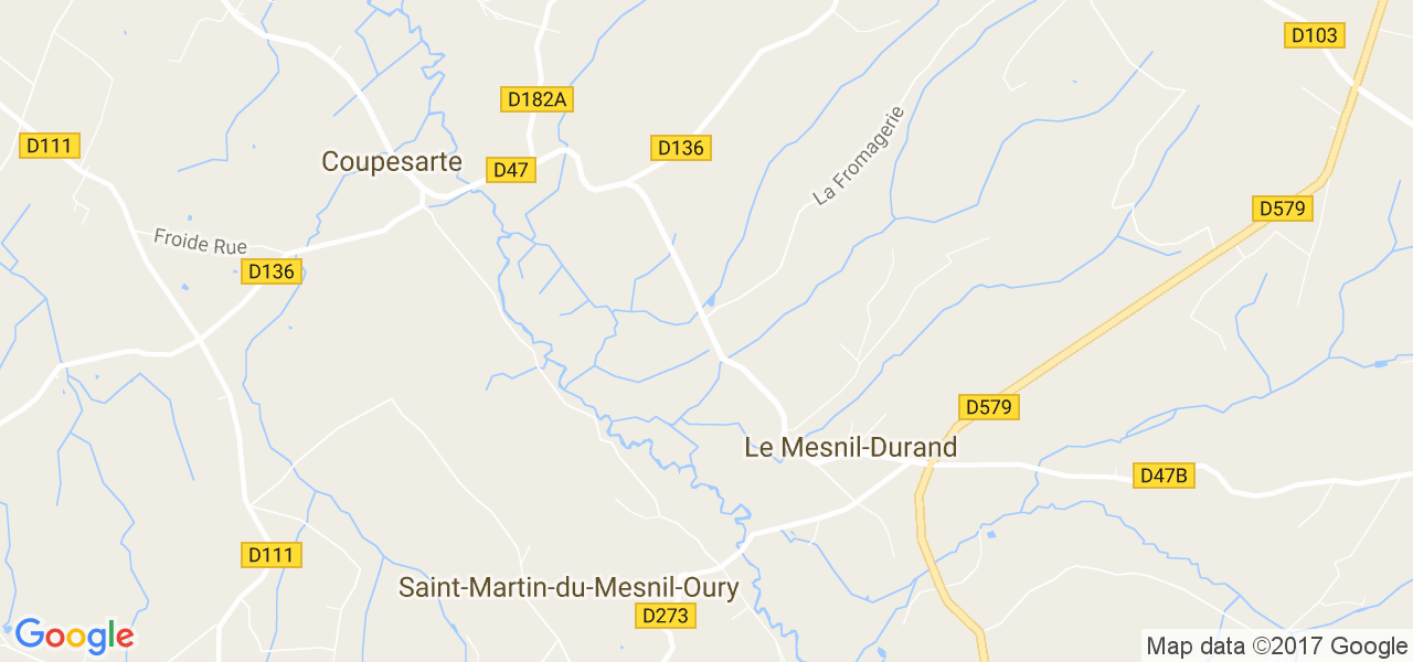 map de la ville de Le Mesnil-Durand