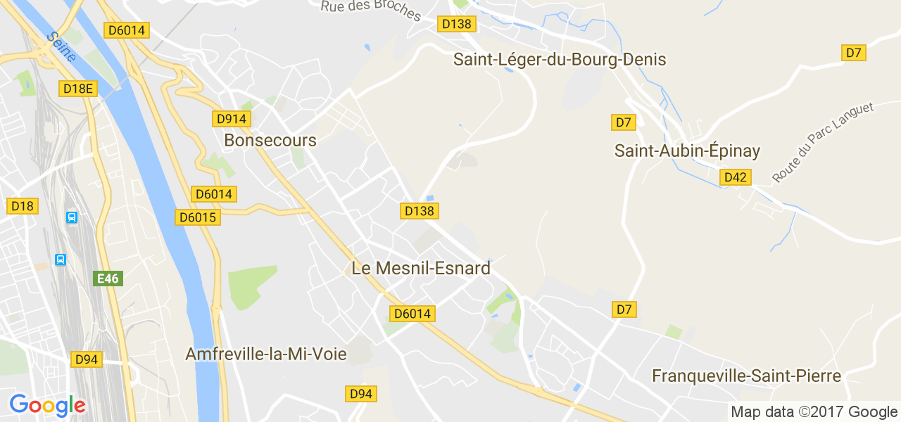 map de la ville de Le Mesnil-Esnard