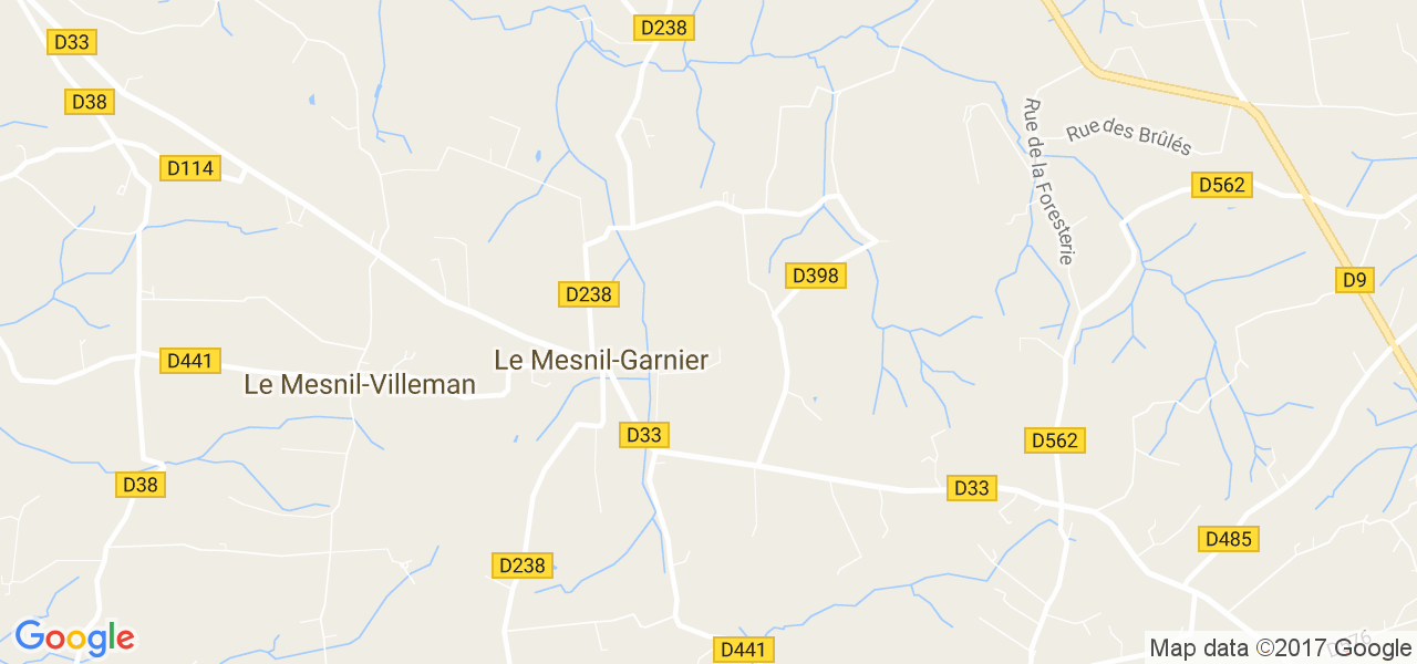 map de la ville de Le Mesnil-Garnier