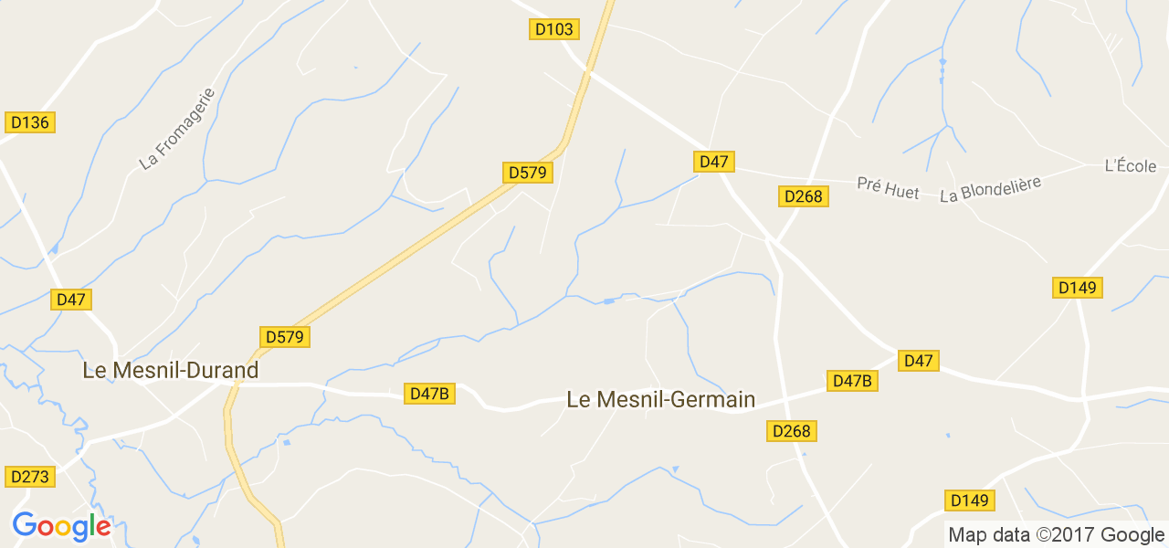 map de la ville de Le Mesnil-Germain