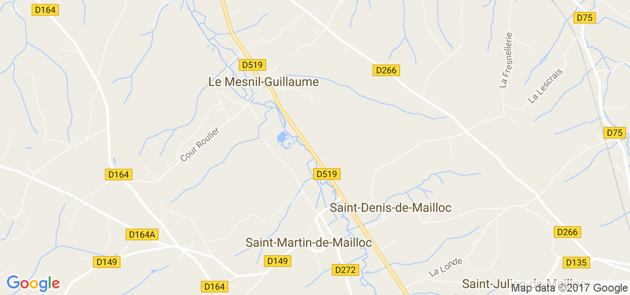 map de la ville de Le Mesnil-Guillaume