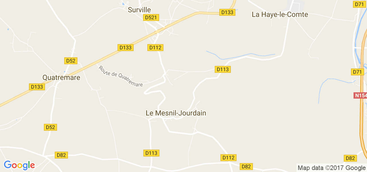 map de la ville de Le Mesnil-Jourdain